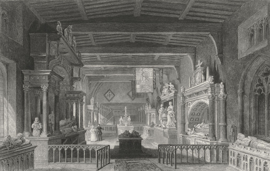 LEICS. Monuments Rutland Bottesford Church, Leics  1836 old antique print